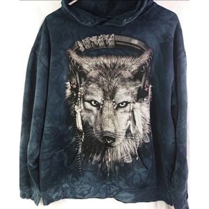 Wolf Pullover Tye Dye
